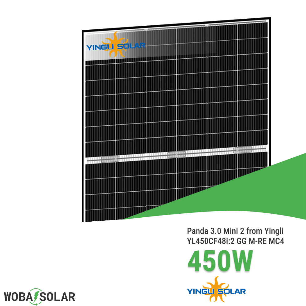 Yingli Panda 3.0 Mini 2 YL450CF48i/2 GG M-RE MC4 bifaziales Glas/Glas Modul
